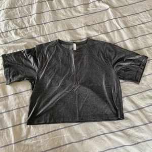 NWOT shiny t shirt boxy oversized fit